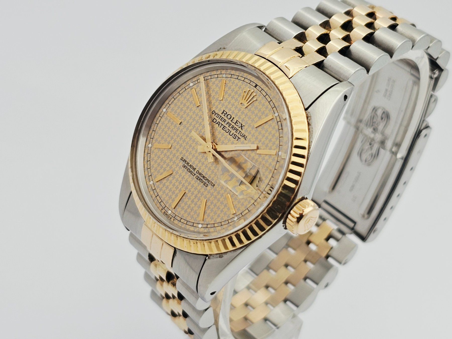 Rolex Orologi: ROLEX Datejust 16013 Stahl / Gold Houndstooth dial – Usato da Bassersdorf venduto da AnkerWatch 3