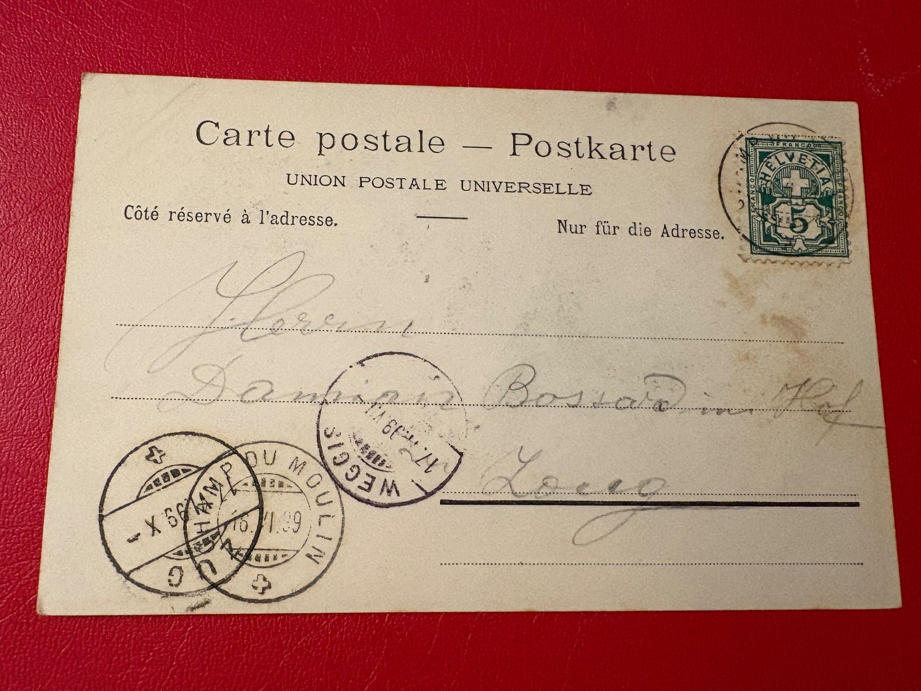 Cartoline postali: 1899 // Gorges de l'Areuse – Usato da St-Légier-Chiésaz venduto da Theo006 1