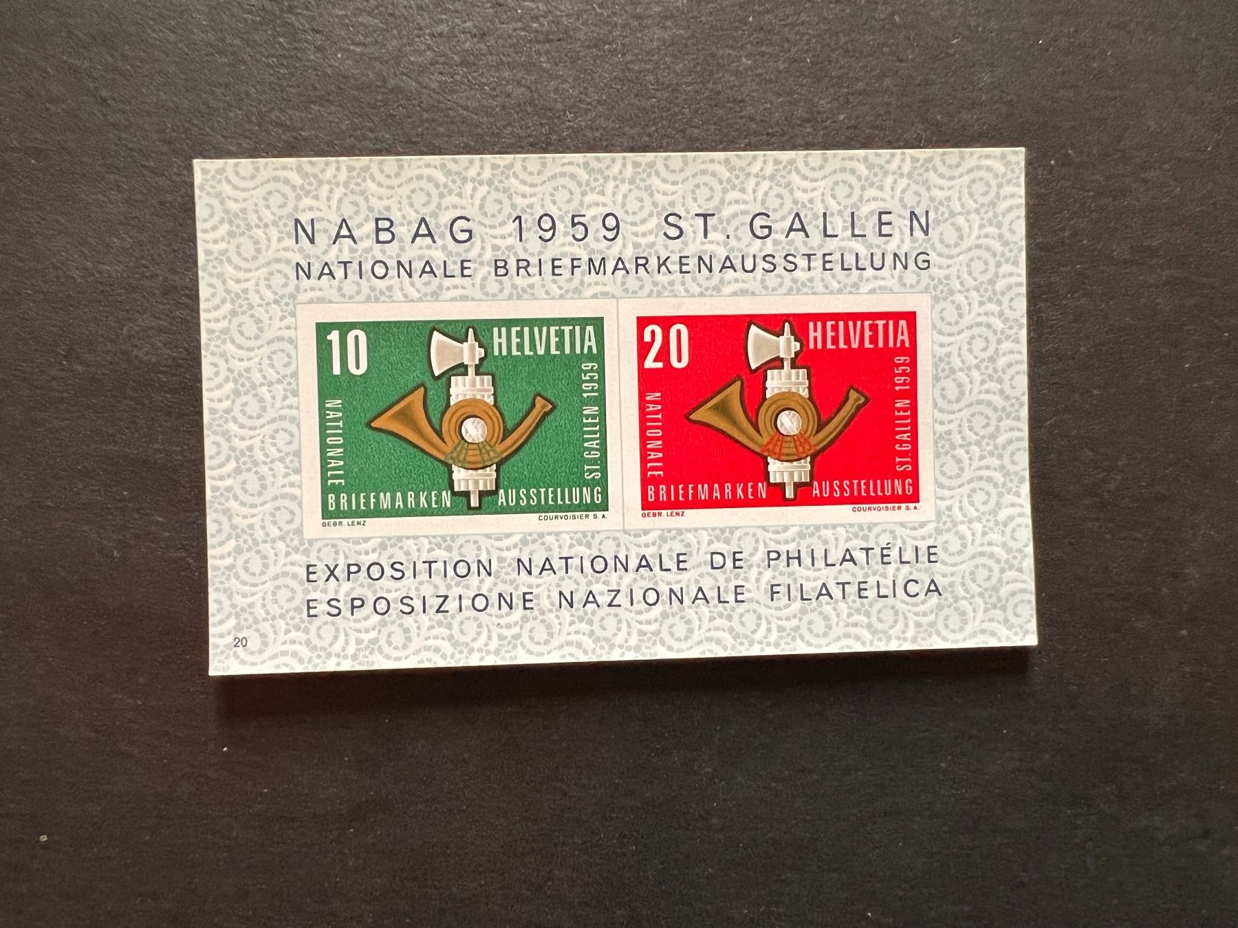 Tutti i francobolli: NABAG 1959 Block postfrisch ** (2201) – Nuovo (secondo la descrizione) da Hinwil venduto da Sidi4