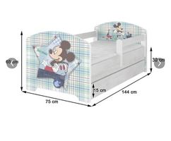 Kinderbett mit Schublade und Nachtisch 