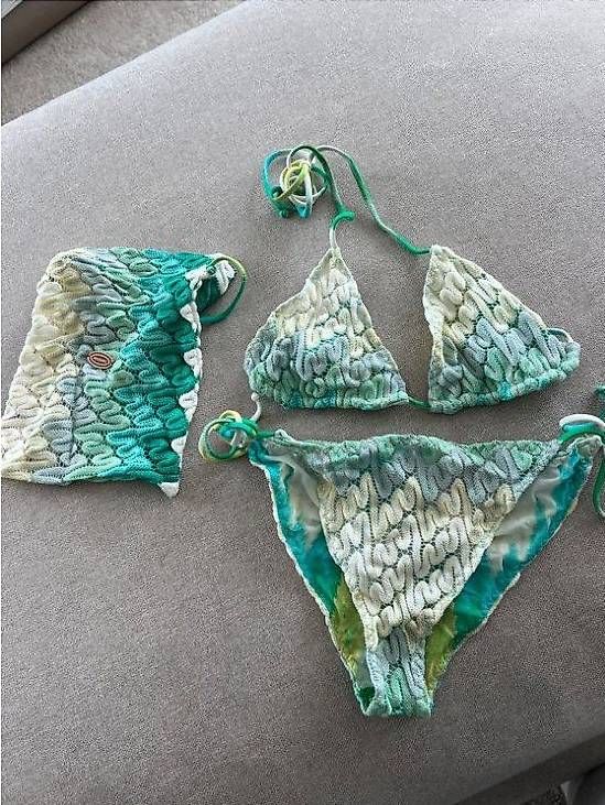 Costumi da bagno & Bikini: Missoni Bikini, neu, hellgrün, Grösse IT40 – Usato da Zürich venduto da FK8044