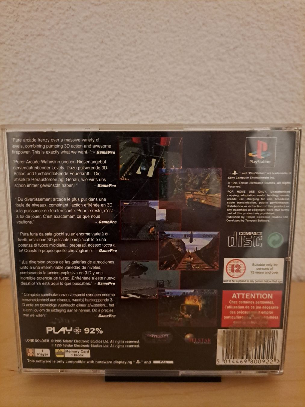 Sony Giochi: Jeu PS1 Lone Soldier – Usato da Chavannes-de-Bogis venduto da joe_videogames 1