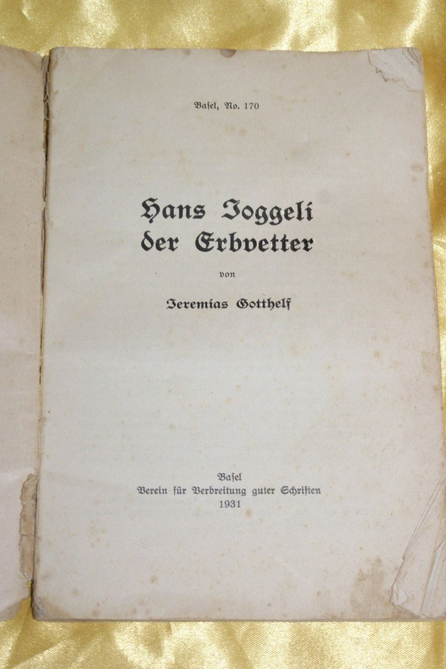 Riviste & Magazine: (28)Heft Hans Joggeli der Erbvetter – Usato da Buchs AG venduto da schwippschwapp 1