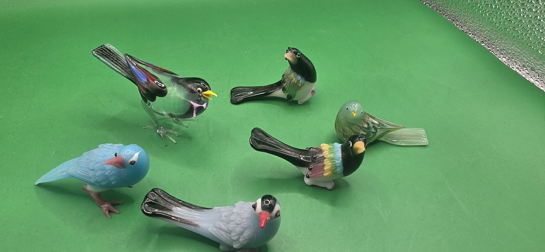 Murano Bicchieri: 6 Wunderschöne Murano Glas Vögel – Usato da Zürich venduto da Daniela51 1