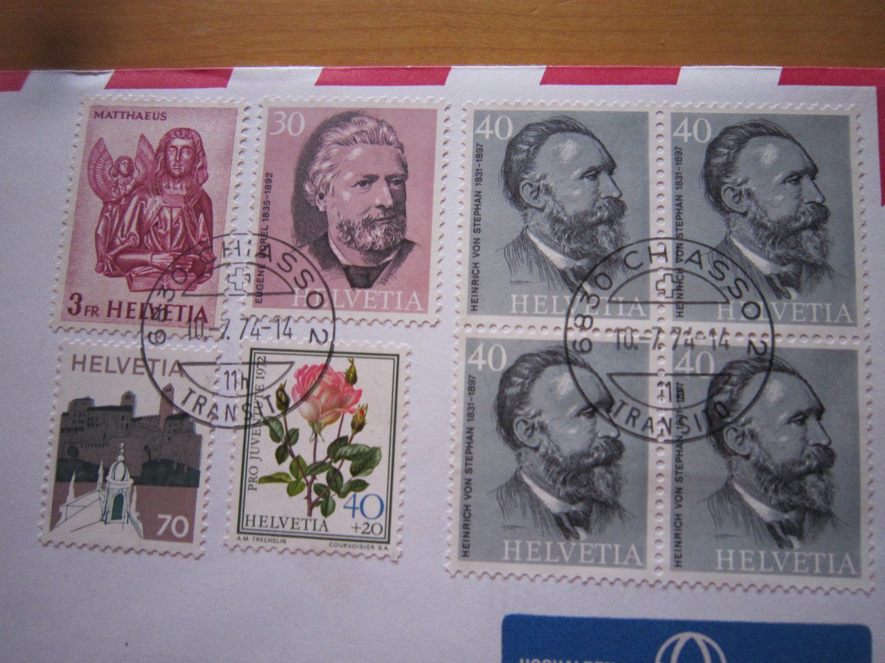 Tutti i francobolli: Ballonposto 1974 Stempel CHIASSO – Usato da Giubiasco venduto da sal_9j6w 3
