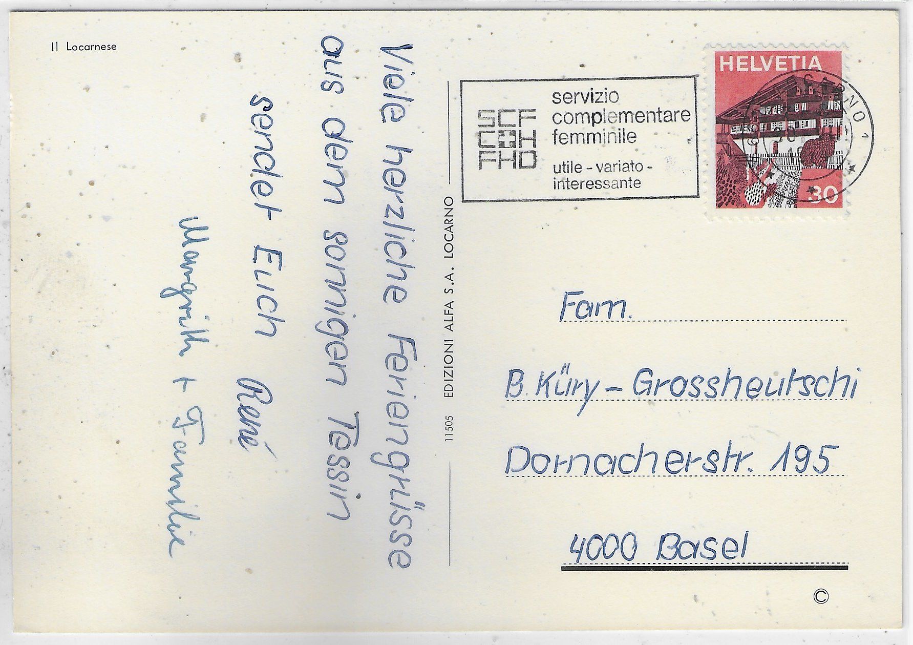 Cartoline postali: Locarnese - Panorama - Solduno - Tenero – Usato da Ettingen venduto da Kartenplanet 1