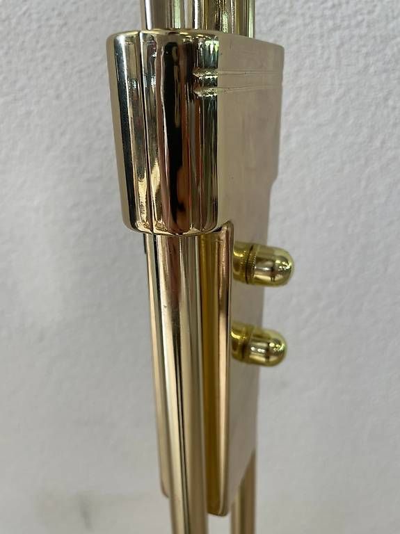 Lampade: Vintage Stehleuchte mit Leseleuchte in Messingoptik – Usato da Obernau venduto da Arche_Noah_Brocki 4
