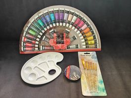 Acrylfarben Set + Pinsel & Palette (neu)