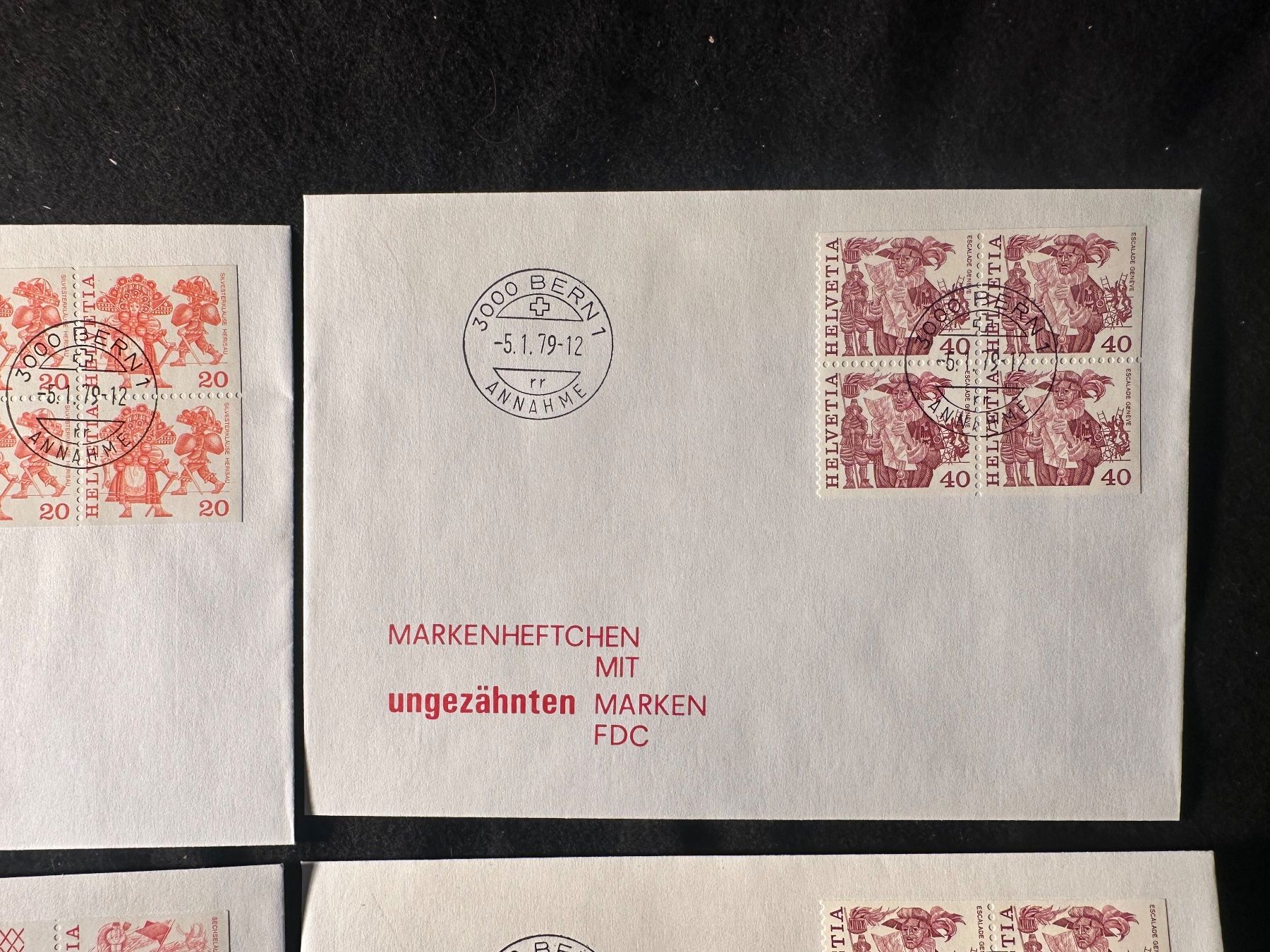 Tutti i francobolli: 1979 Markenheftchen ungezähnt FDC / Sonderbriefe – Usato da Stettfurt venduto da 2442 3