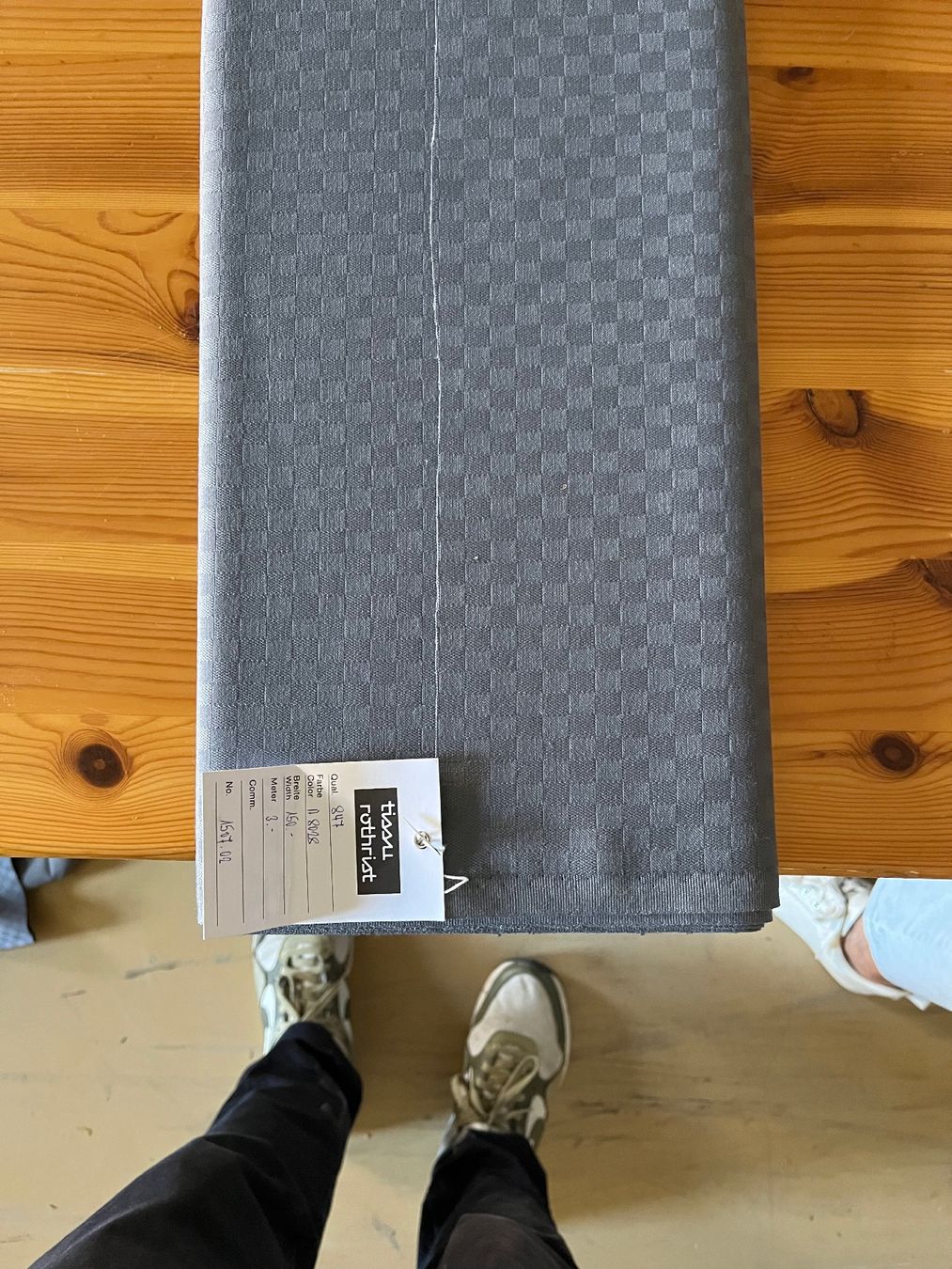 Stoffe: Stoff, Meterware, Textil, Grau, Mischgewebe, Lot – Gebraucht aus Netstal von spaltflo01 3