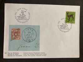 Schweiz 1967 Brief Tag der Briefmarke Stans Pro Juventute 10