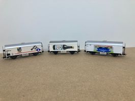3er Set Märklin H0 Schiebewandwagen Waldshut, Schluchsee DB