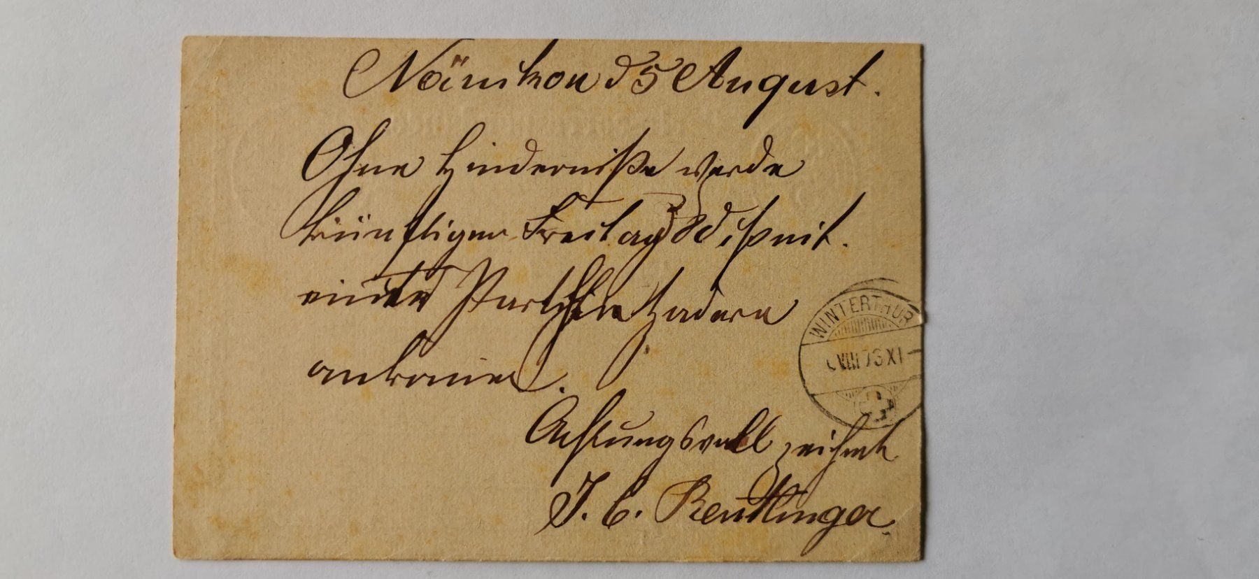 Cartoline: Carte-Correspondance 1873 – Usato da Aadorf venduto da Chnorli-Furz 1