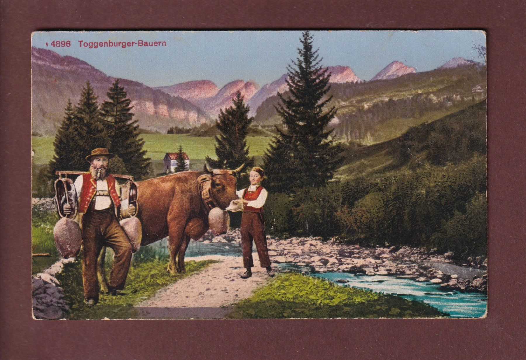 Ansichtskarten: TOGGENBURG - Bauern - Kuh – Gebraucht aus Pully von nicecards