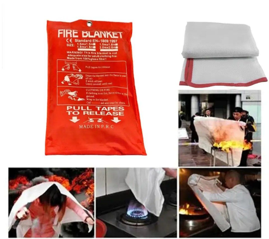 Feuerlöscher: Löschdecke aus Glasfaser 1x1m – Neu und originalverpackt aus Freienbach von SwissTopDeals