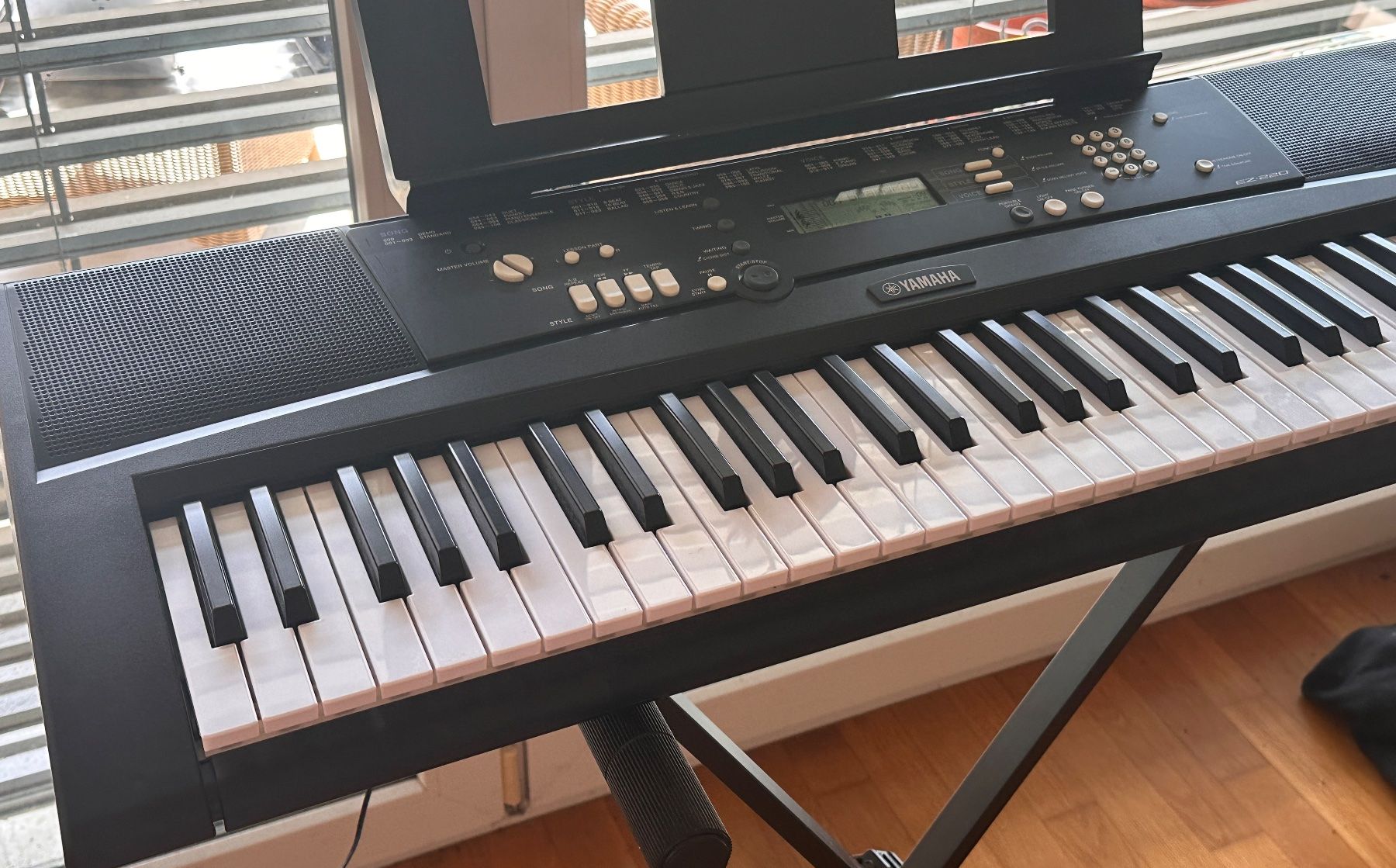 Yamaha Strumenti musicali: Yamaha EZ-220 Keyboard mit Ständer – Usato da Jona venduto da e.elisha.a 1