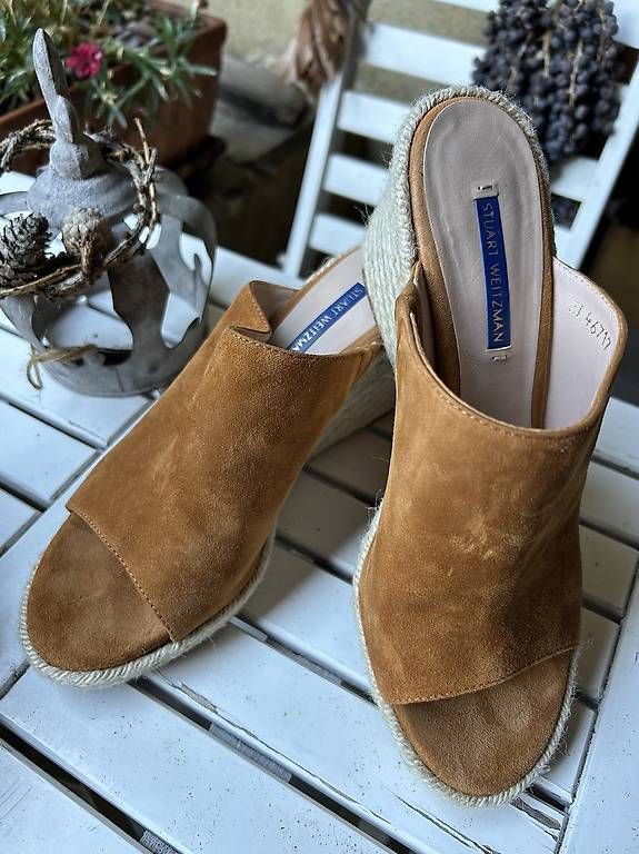 Scarpe da donna: mules con zeppa in camoscio(open toe) – Usato da magliaso venduto da rossella17