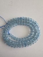 Topas blau Würfel ca. 4mm. Strang