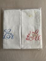 Kissenbezüge mit Initialen 'Er' & 'Sie' 