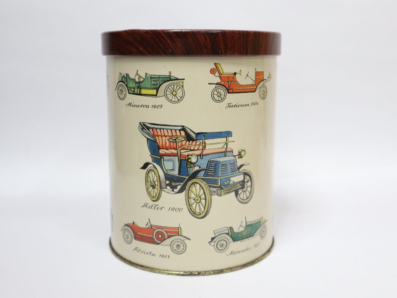 Barattoli: Vintage Blechdose Oldtimer Adler Turicum Puch Minerva Opel – Usato da Eschenbach SG venduto da Astalavista 1