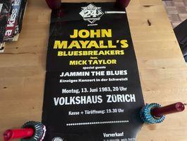 JOHN MAYALL MICK TAYLOR STONES original Konzert Poster 1983
