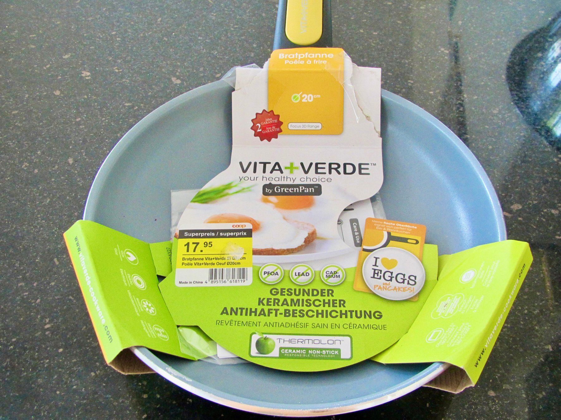 Coop Padelle: POÊLE VITA VERDE CERAMIQUE NEUVE – Nuovo e nell'imballaggio originale da Murten venduto da Selliot