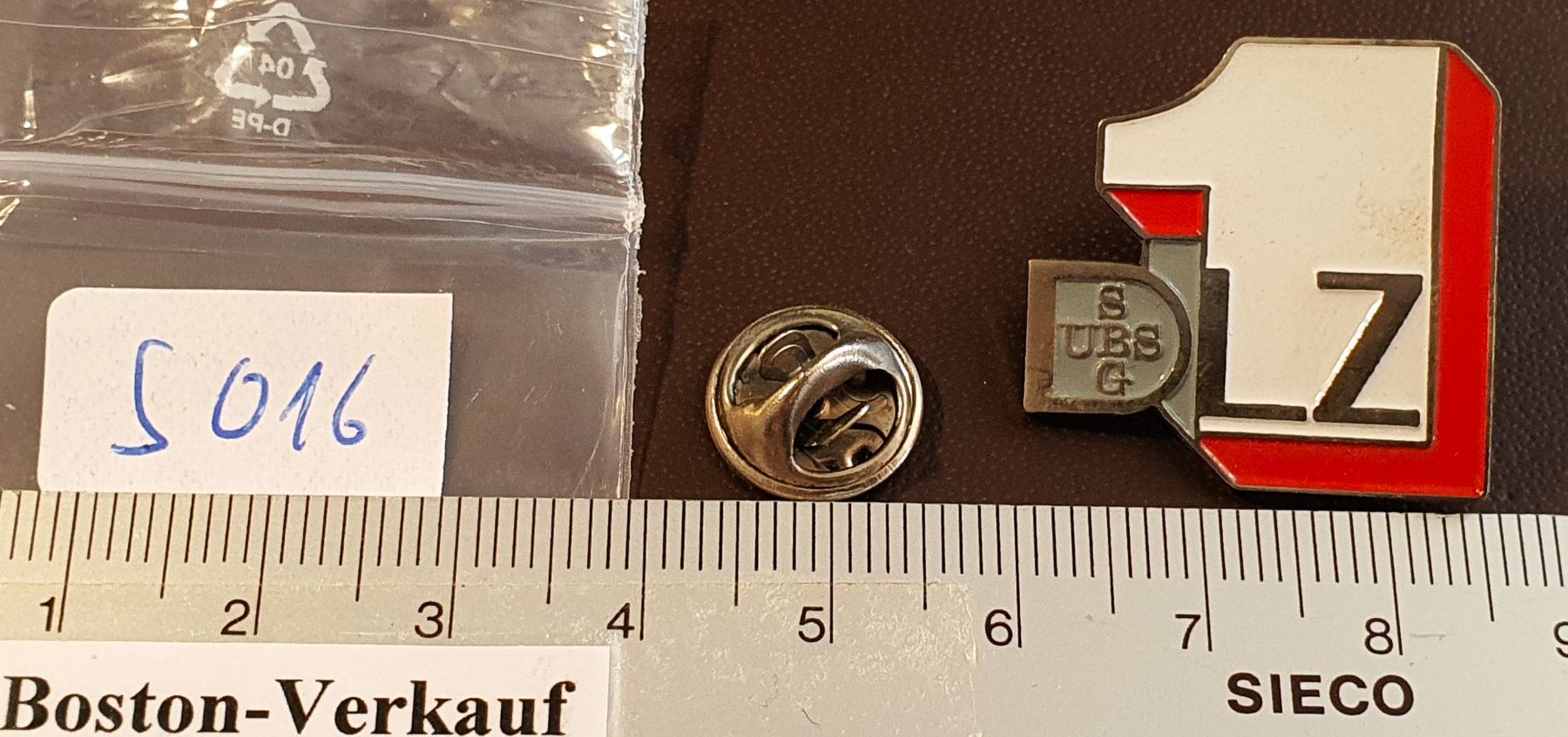 Placchette & Badge: S016 - Pin Nr. 1 LZ  UBS SBG – Usato da Reinach BL venduto da Boston-Verkauf 1