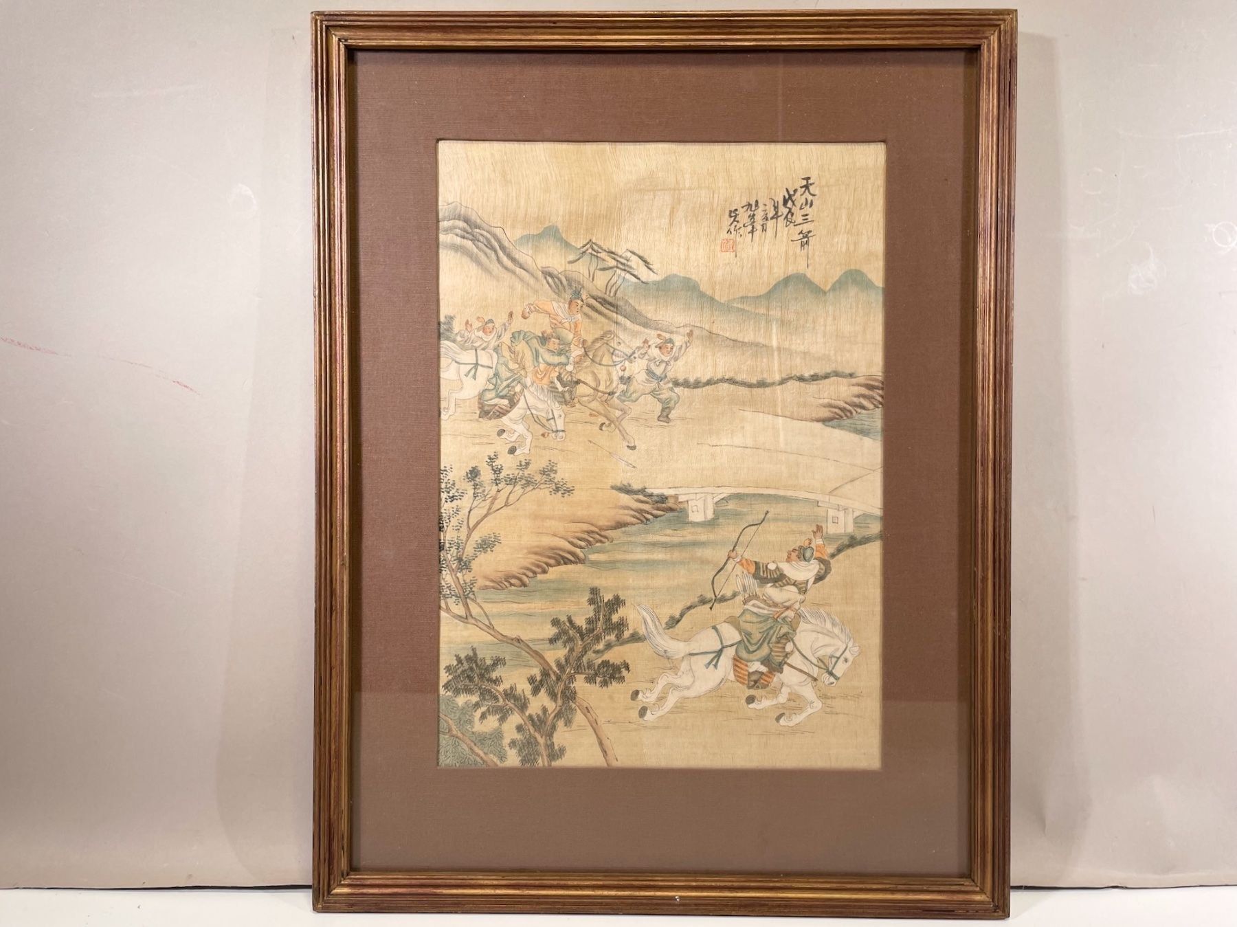 Gemälde: Antike Chinesische Seidenmalerei – Gebraucht aus Basel von Kaffee_und_Kunst