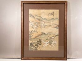 Antike Chinesische Seidenmalerei