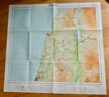 Landkarte Israel SURVEY of Israel 1:250'000 1955 Rev sheet 1