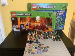 Lego Figuren + 2 Minecraft Sets