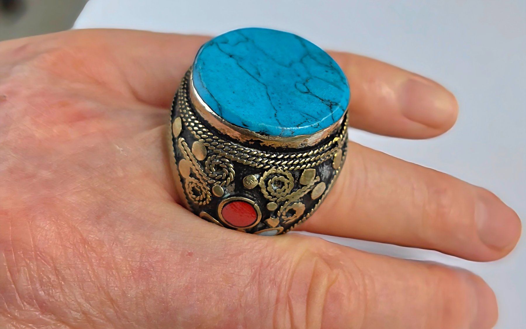 Anelli: Türkis Fingerring – Nuovo (secondo la descrizione) da Zürich venduto da benedikt12 6
