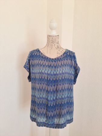 Chemisier 1.2.3 viscose fluide bleu taille 40 - État de neuf