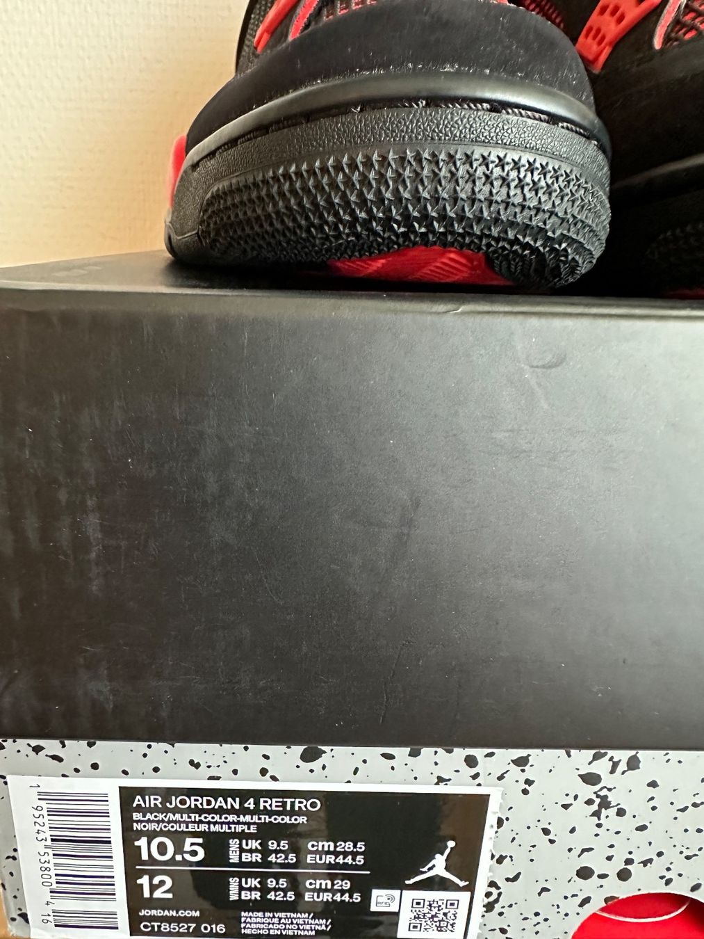 Jordan Scarpe da uomo: Jordan 4 Retro Red Thunder / EU 44,5 – Nuovo e nell'imballaggio originale da Abtwil SG venduto da PauloDybala10 5