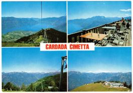 Locarno - 4 Bild AK Cardada Cimetta