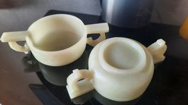 Paire de tasses en jade pale dynastie ming?