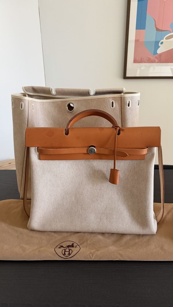 Hermès Borse da donna: Hermès Herbag Toile Canvas Leather – Usato da Zürich venduto da na_c9