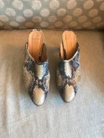 Glorm, mule Cuir croco, talon bois,