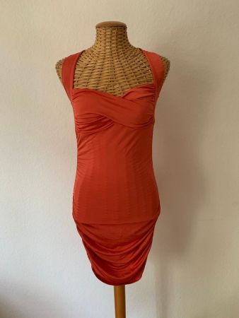 Stretch Schlauchkleid orange S