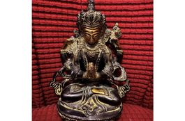 Statue Tchenrezi bronze, 4 bras / Avalokiteshvara Bronze