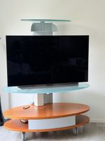 Meuble TV avec tablettes en verre