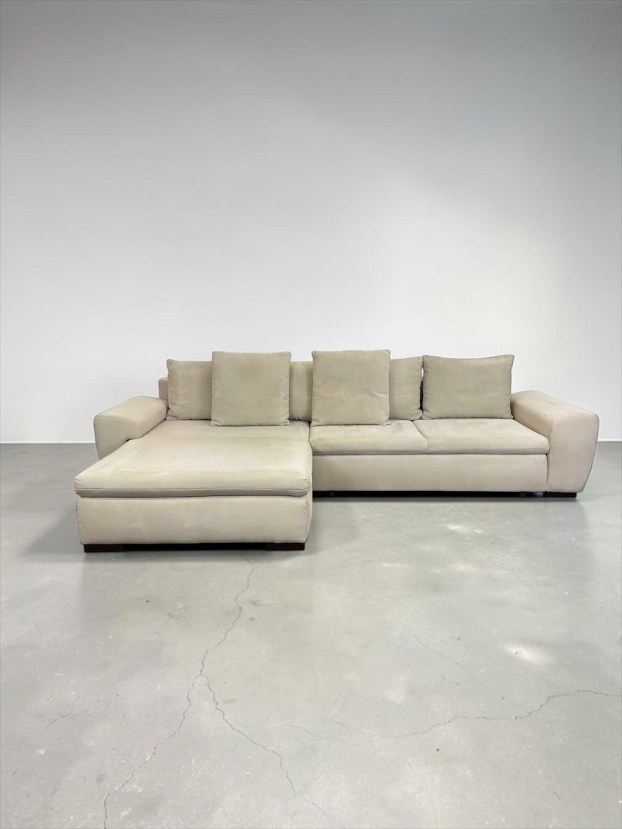 Sofas: Beiges Ecksofa mit Bettfunktion und Stauraum – D'occasion à Fehraltorf par Sofalab.swiss 1