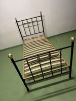 Antikes Messing Jugendstil Einzelbett