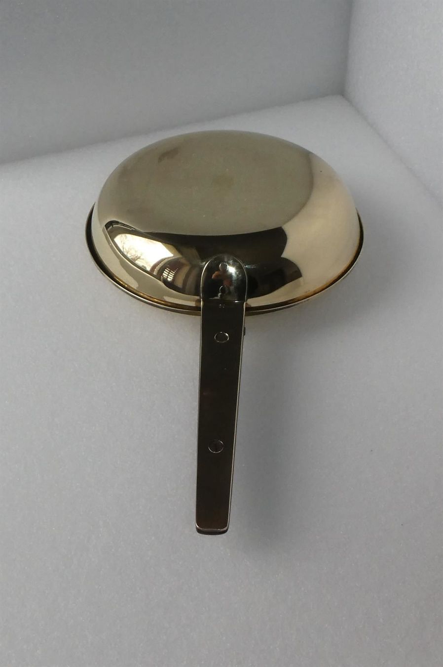 Padelle: Messing Pfännchen Pfanne mit Deckel Teakholzgriff – Usato da Frauenfeld venduto da Astra13 3