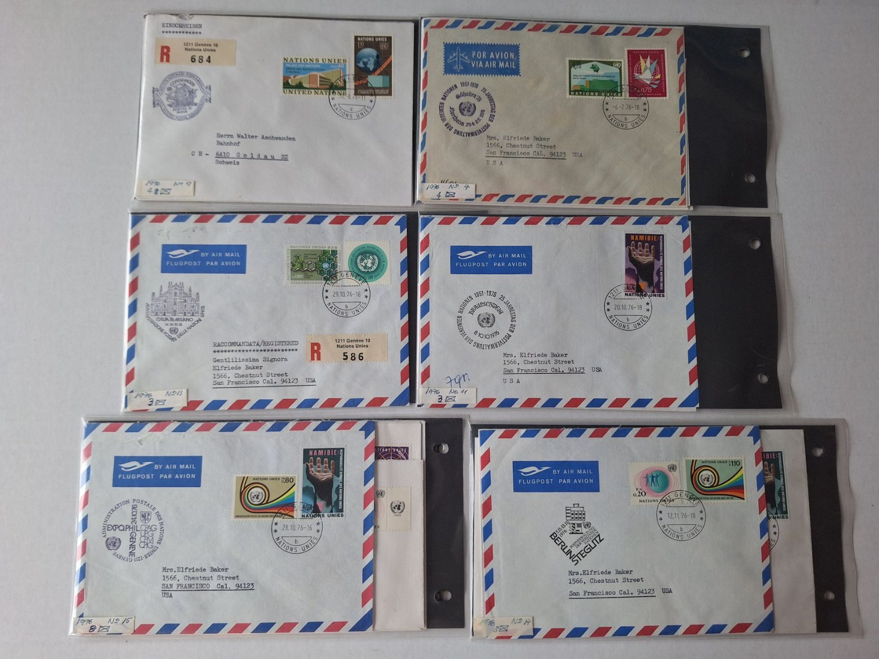 Tutti i francobolli: Ca. 160 Briefe UNO Genf mit Sonderstempel – Usato da Zürich venduto da t24_de 4