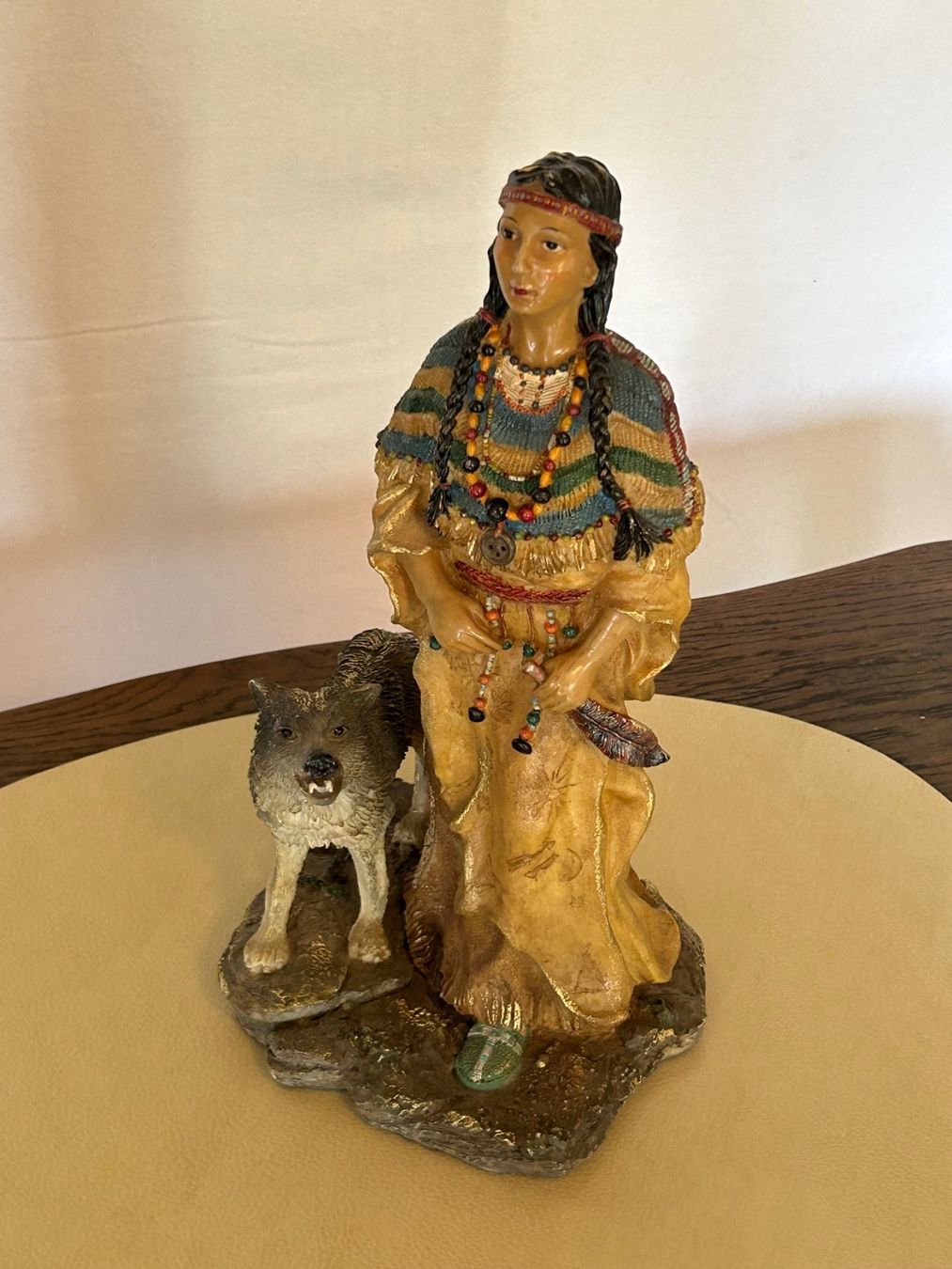 Sculture & Statue: Indianerin (Squaw) mit Wolf – Nuovo (secondo la descrizione) da Rocourt venduto da Vijay02 9