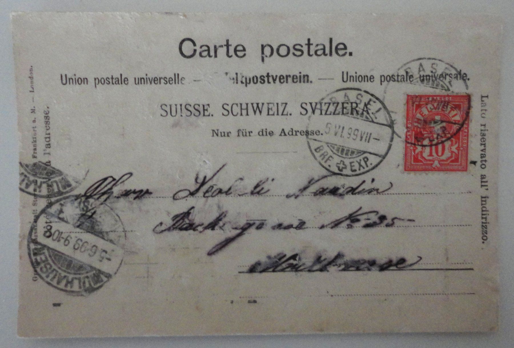 Ansichtskarten: Basel - St. Jakobsdenkmal – Defekt aus Fétigny von Billy2miny 1