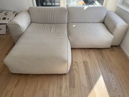 Ecksofa Hudson mit Longchair – Beige – guter Zustand