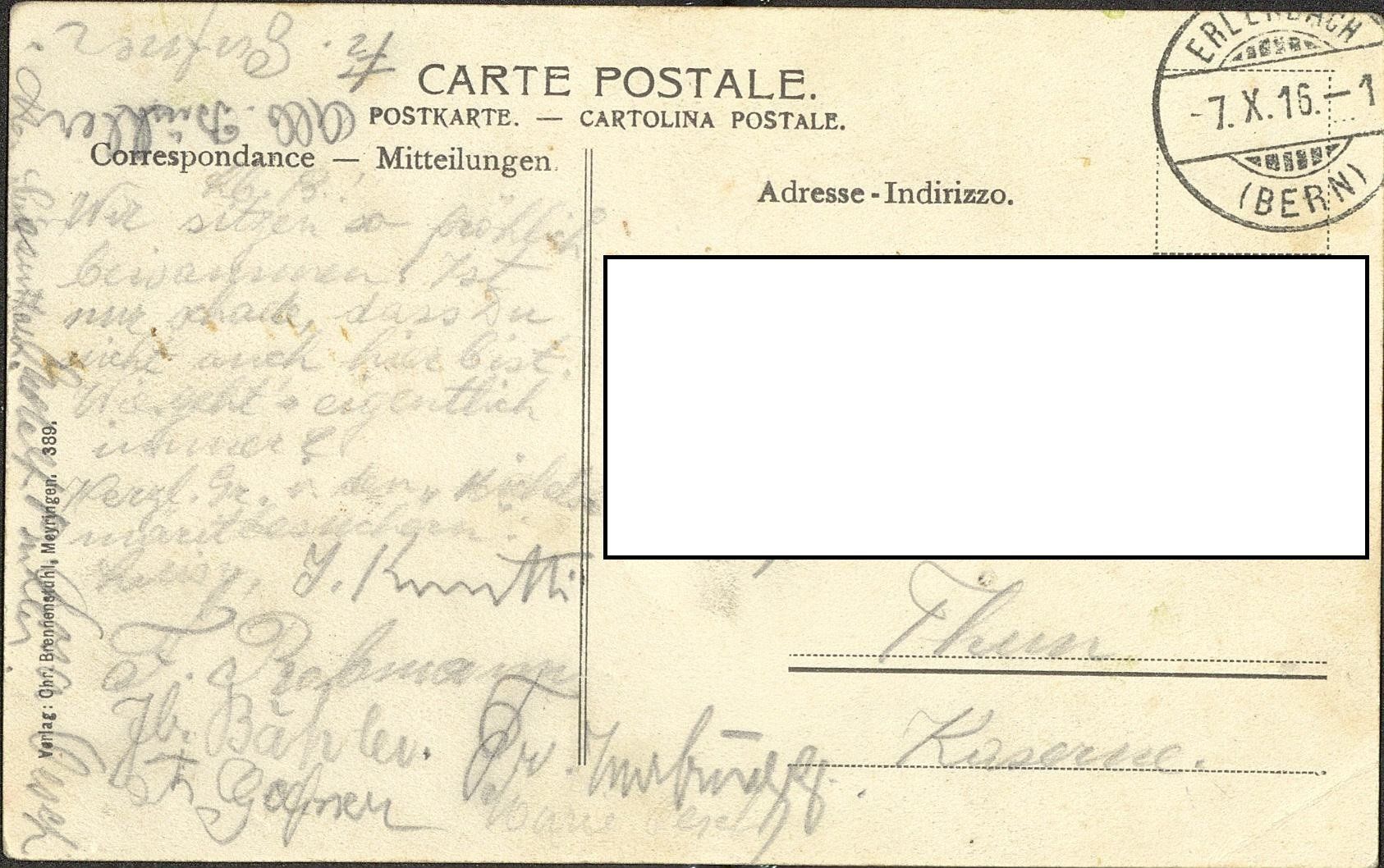 Ansichtskarten: Postkarte: Iffigenfall – Gebraucht aus Gwatt (Thun) von seeblick98 1
