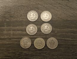 7×1 franc argent !1905.21.32.34.45.45.58